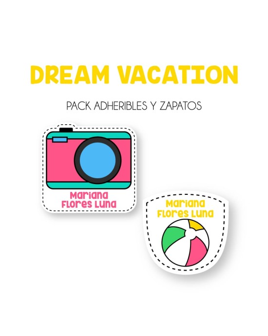 Pack Escuela y Zapatos Dream Vacation | Pack Adheribles y Zapatos