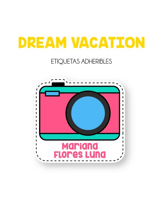 Guarderia Dream Vacation-Etiquetas Para Guarderia