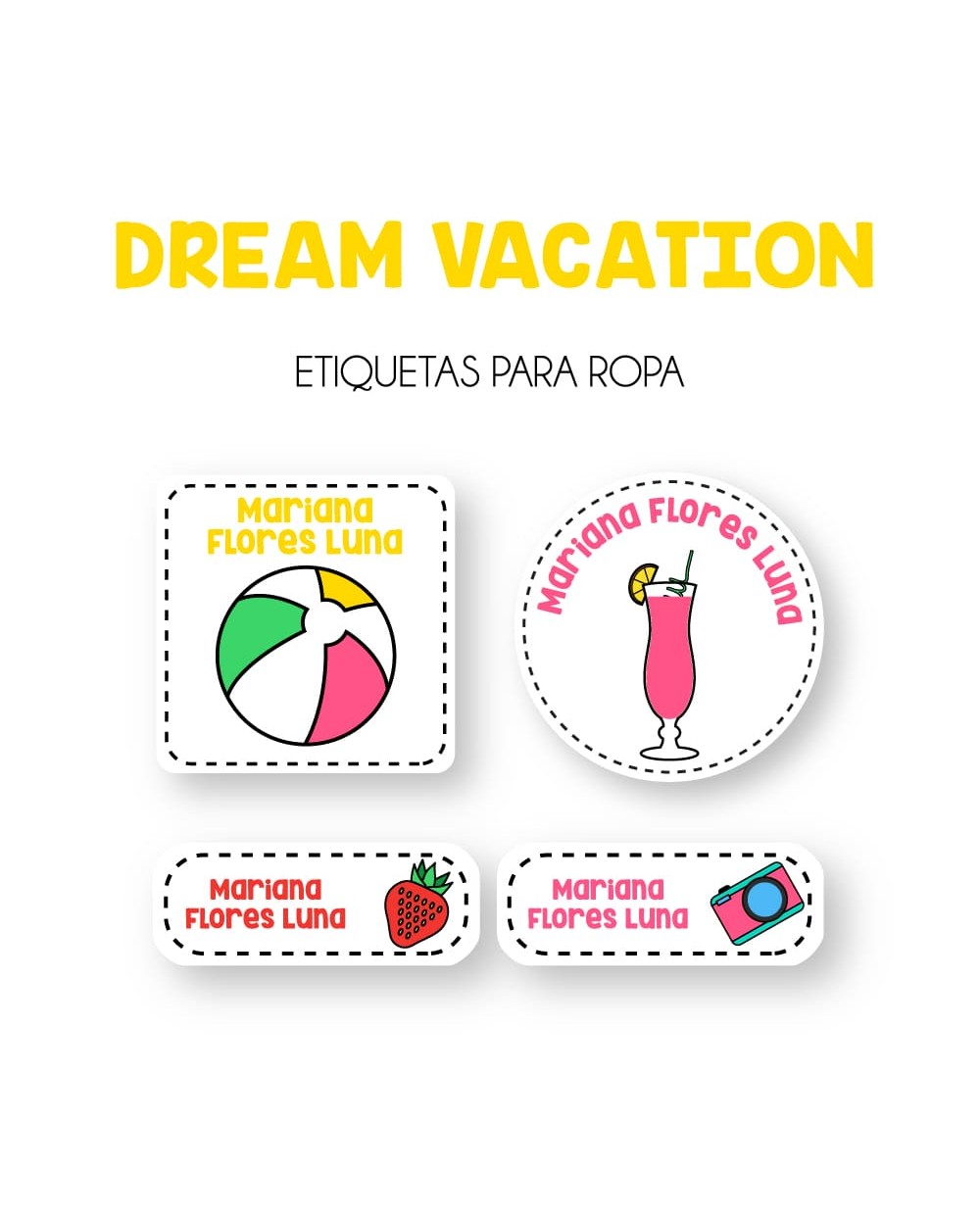 Ropa Dream Vacation-Etiquetas Para Ropa Ropa Dream Vacation-Etiquetas Para Ropa