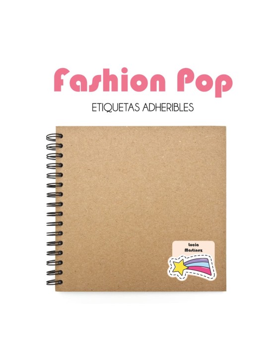 Escuela Adheribles Fashion Pop-Etiquetas Para Escuela