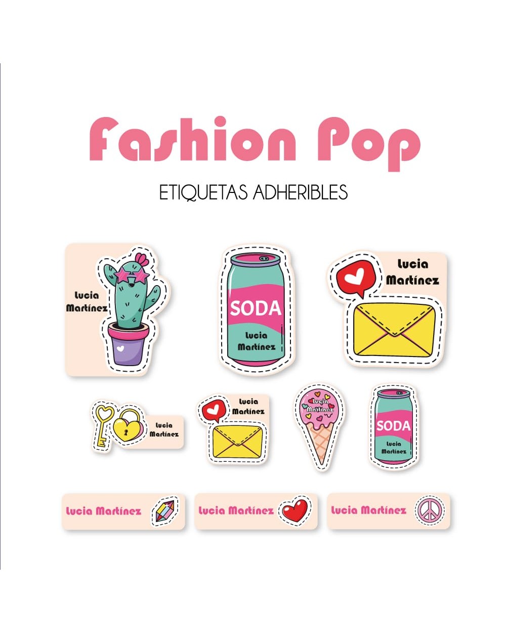 Guarderia Fashion Pop-Etiquetas Para Guarderia