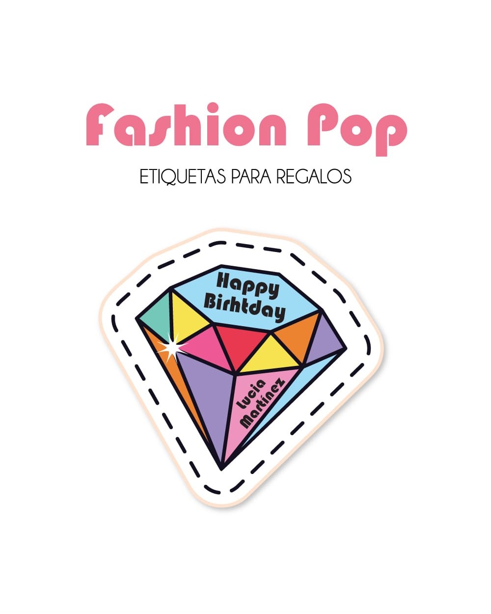 Paquete de etiquetas para Regalo Fashion Pop - Etiquetas Para Regalos Paquete de etiquetas para Regalo Fashion Pop - Etiquetas Para Regalos