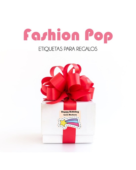 Paquete de etiquetas para Regalo Fashion Pop - Etiquetas Para Regalos