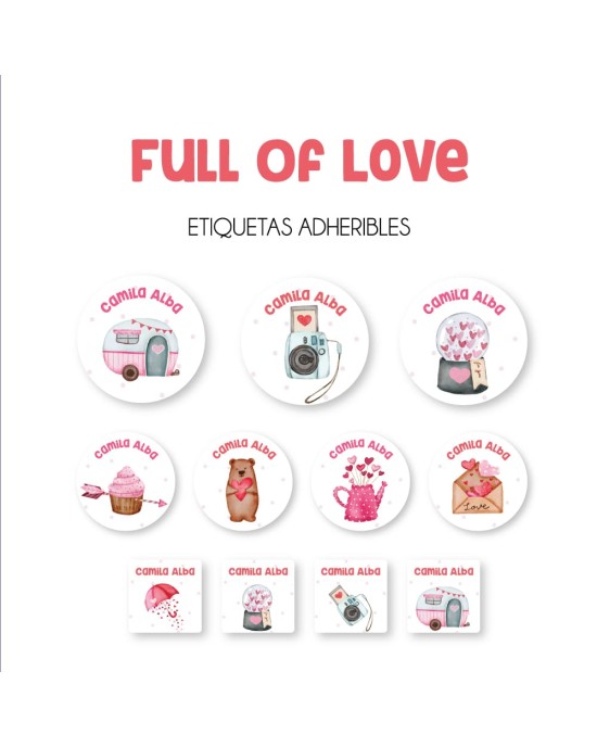 Guarderia Full of Love-Etiquetas Para Guarderia
