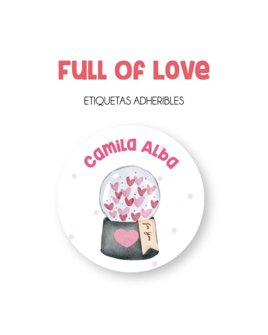 Guarderia Full of Love-Etiquetas Para Guarderia