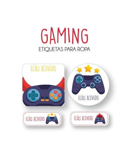 Ropa Gaming-Etiquetas Para Ropa