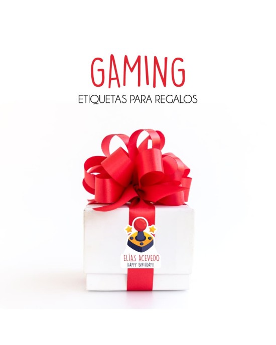 Paquete de etiquetas para Regalo Gaming - Etiquetas Para Regalos