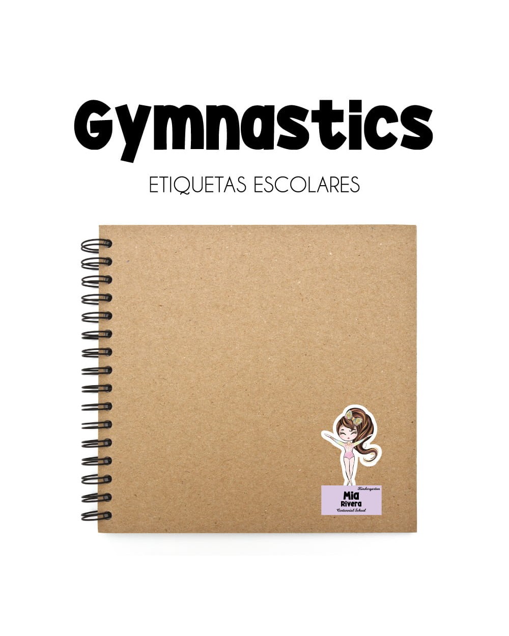 Pack Ropa y Escuela Gymnastics | Pack Etiquetas para Ropa y Adheribles Pack Ropa y Escuela Gymnastics | Pack Etiquetas para Ropa y Adheribles