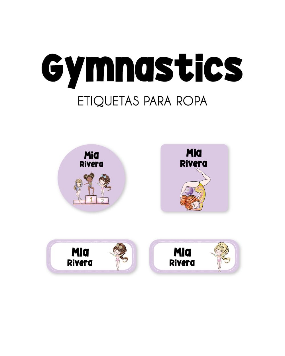 Ropa ADHERIBLES Gymnastics | Etiquetas Para Ropa Ropa ADHERIBLES Gymnastics | Etiquetas Para Ropa