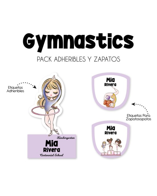 Pack Escuela y Zapatos Gymnastics | Pack Adheribles y Zapatos