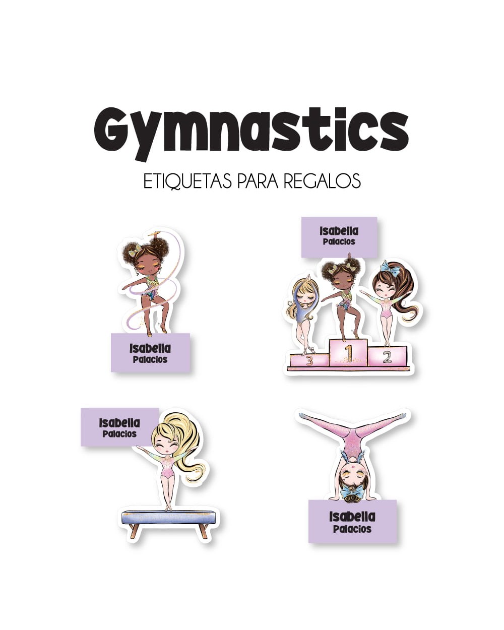 Regalo Gymnastics | Etiquetas Para Regalos Regalo Gymnastics | Etiquetas Para Regalos