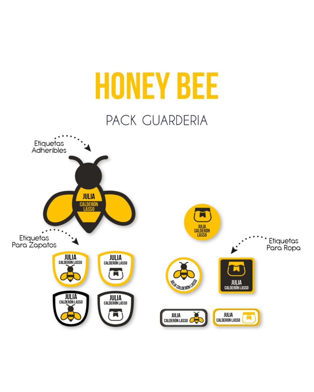 Pack Guardería Honey Bee| Pack Guarderia Pack Guardería Honey Bee| Pack Guarderia