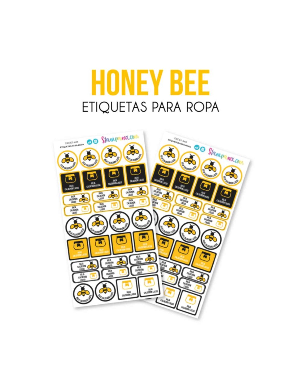 Ropa Honey Bee-Etiquetas Para Ropa Ropa Honey Bee-Etiquetas Para Ropa