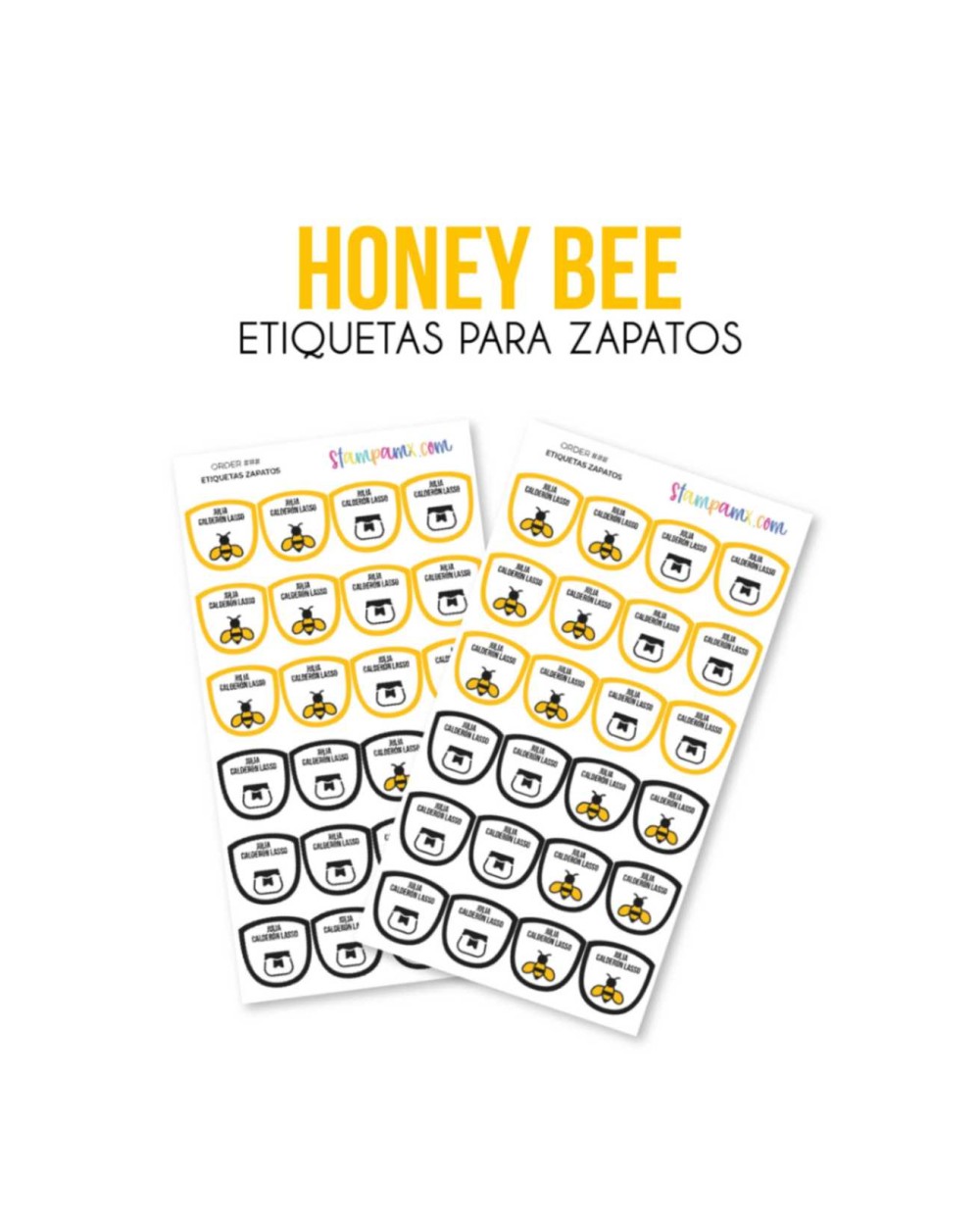 Paquete de etiquetas para Zapato Honey Bee Paquete de etiquetas para Zapato Honey Bee