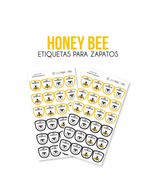 Paquete de etiquetas para Zapato Honey Bee