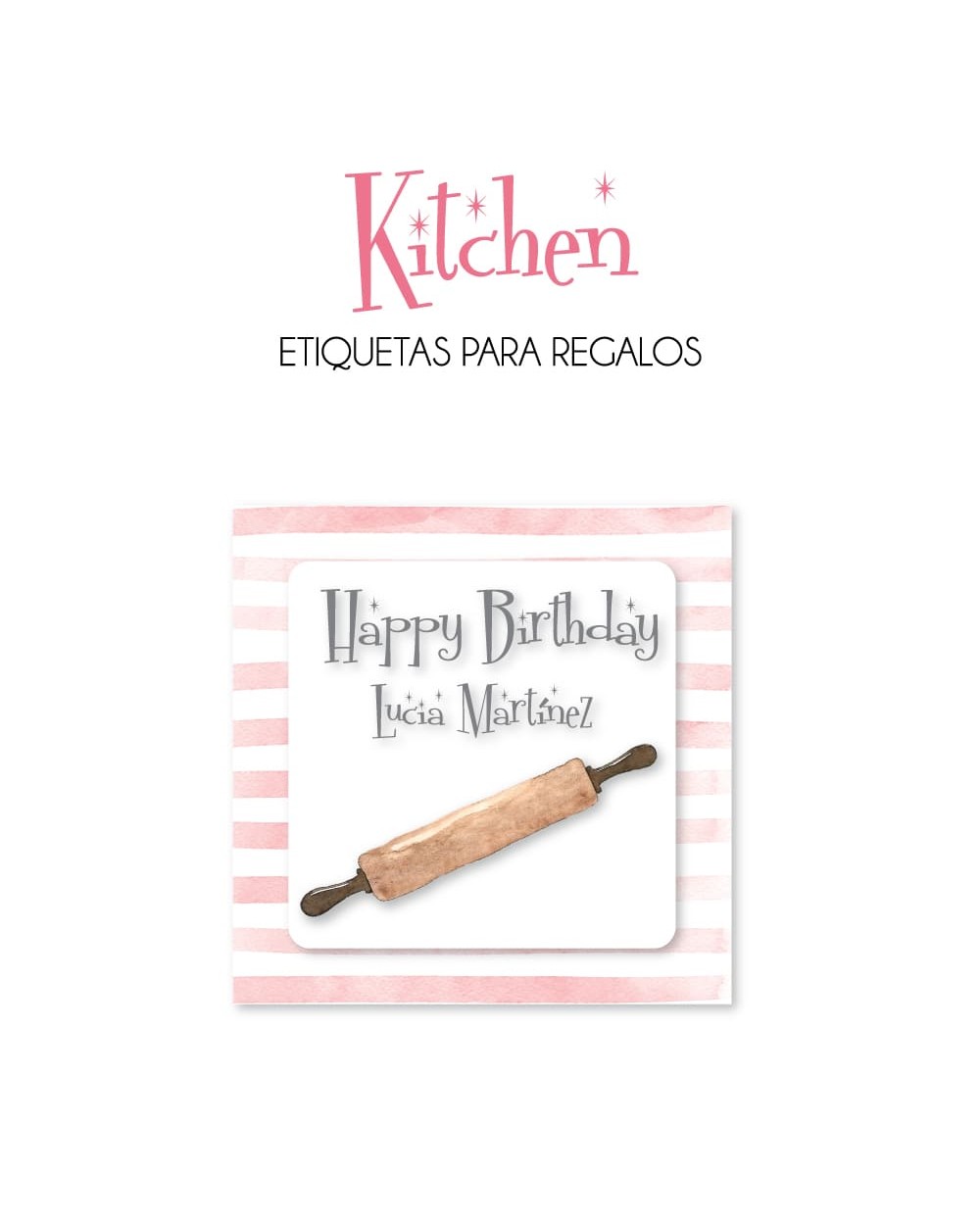 Paquete de etiquetas para Regalo Kitchen - Etiquetas Para Regalos