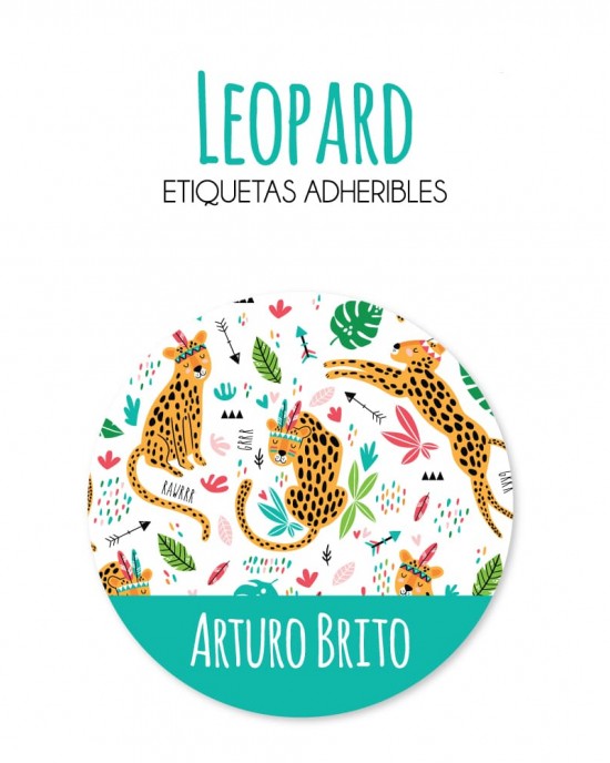 Pack Escuela y Zapatos Leopard | Pack Adheribles y Zapatos