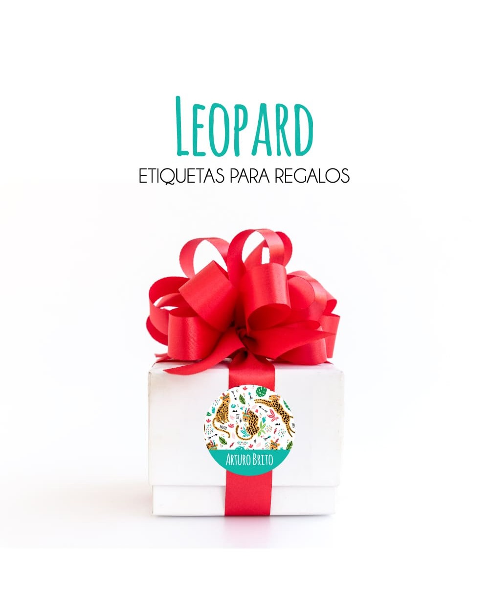 Paquete de etiquetas para Regalo Leopard - Etiquetas Para Regalos