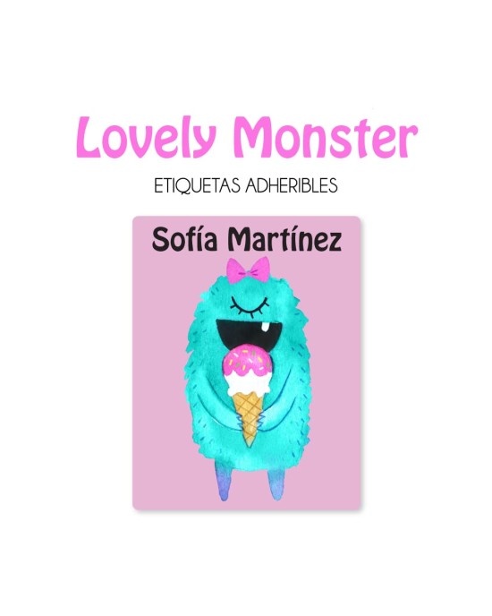 Pack Ropa y Escuela Lovely Monster | Pack Ropa y Adheribles