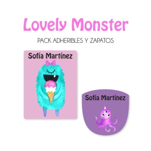 Pack Escuela y Zapatos Lovely Monster