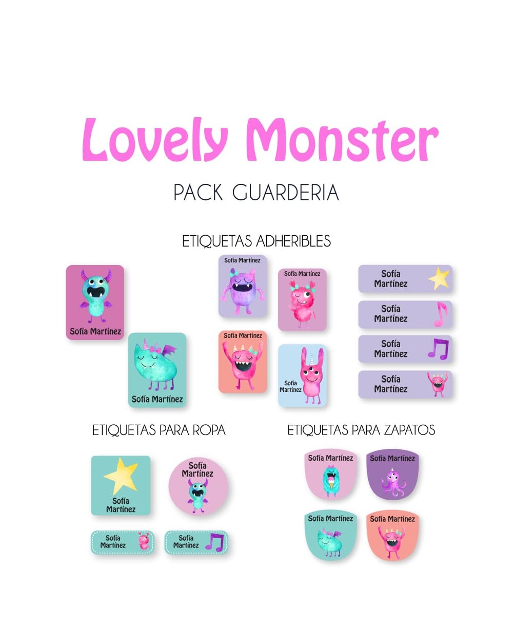 Pack Guardería Lovely Monster | Pack Guarderia Pack Guardería Lovely Monster | Pack Guarderia