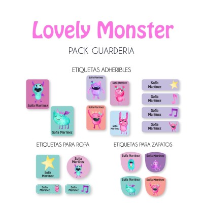 Pack Guardería Lovely Monster Pack Guardería Lovely Monster