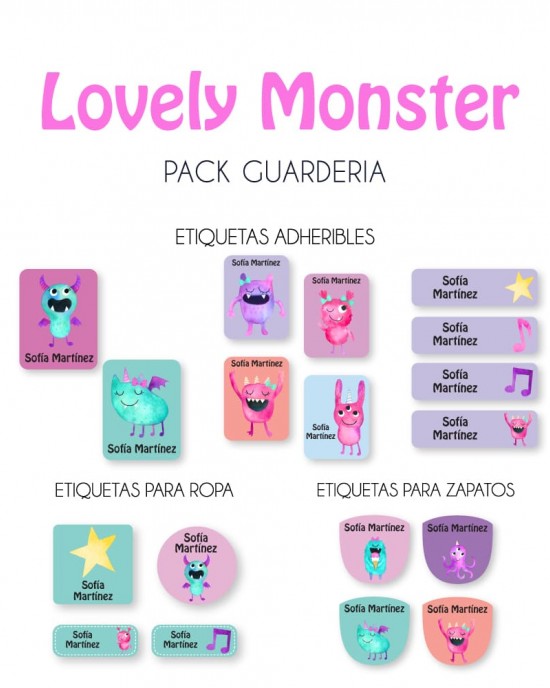 Pack Guardería Lovely Monster | Pack Guarderia