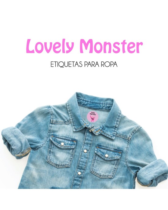 Ropa Lovely Monster-Etiquetas Para Ropa