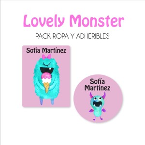 Pack Ropa y Escuela Lovely Monster