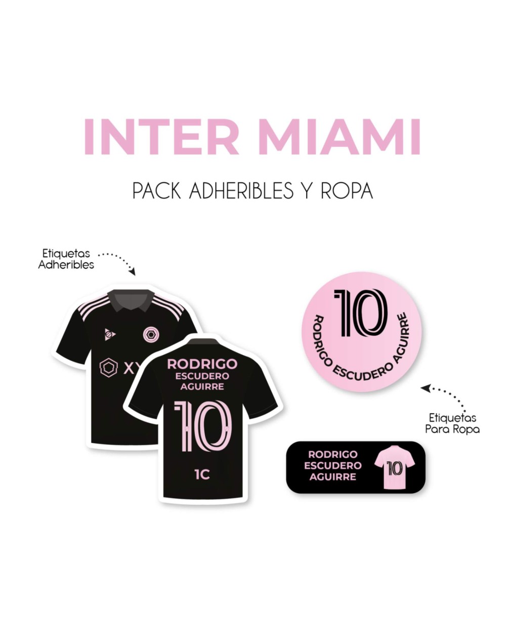 Pack Ropa y Escuela Inter Miami | Pack Ropa y Adheribles Pack Ropa y Escuela Inter Miami | Pack Ropa y Adheribles