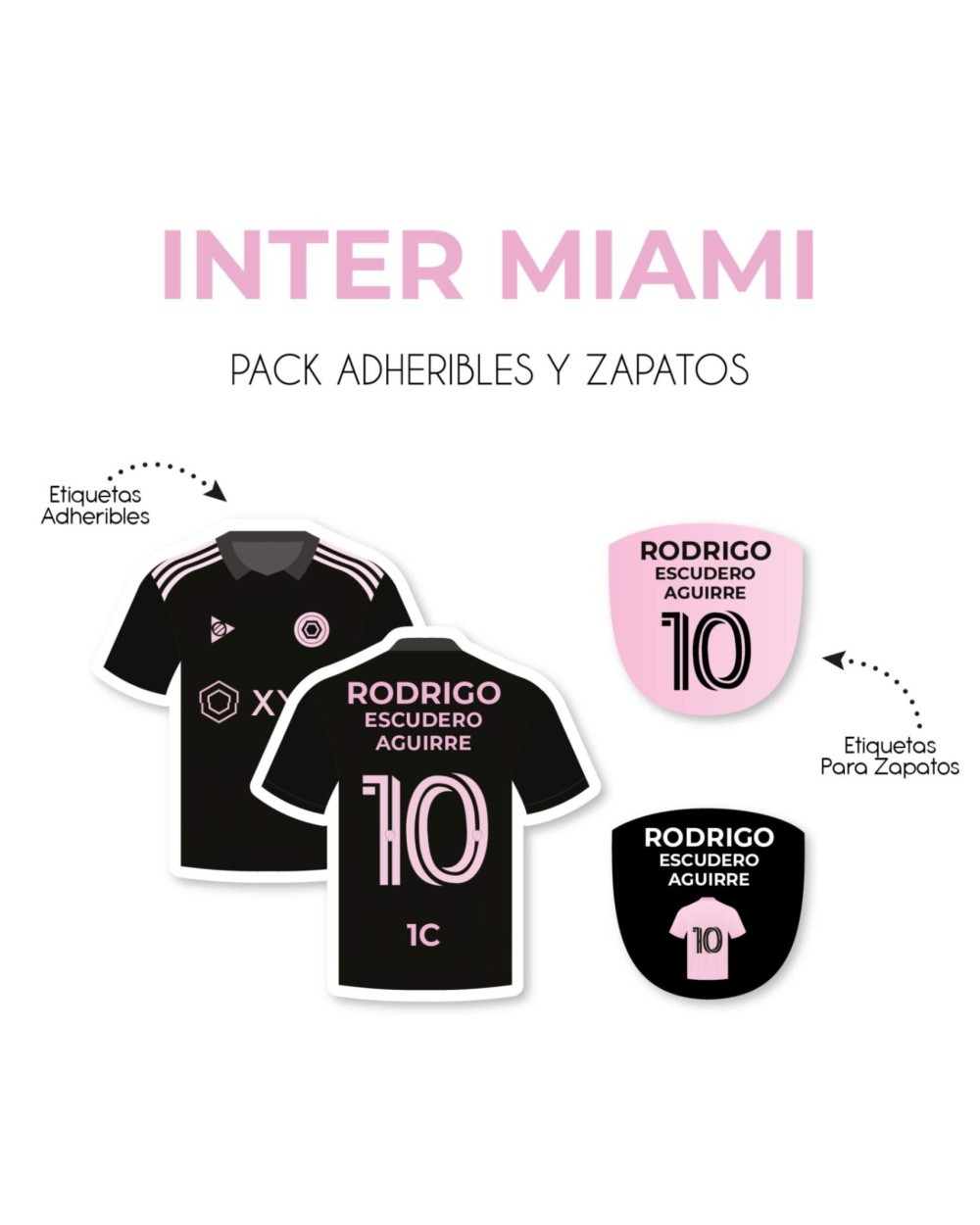 Pack Escuela y Zapatos Inter Miami | Pack Adheribles y Zapatos Pack Escuela y Zapatos Inter Miami | Pack Adheribles y Zapatos