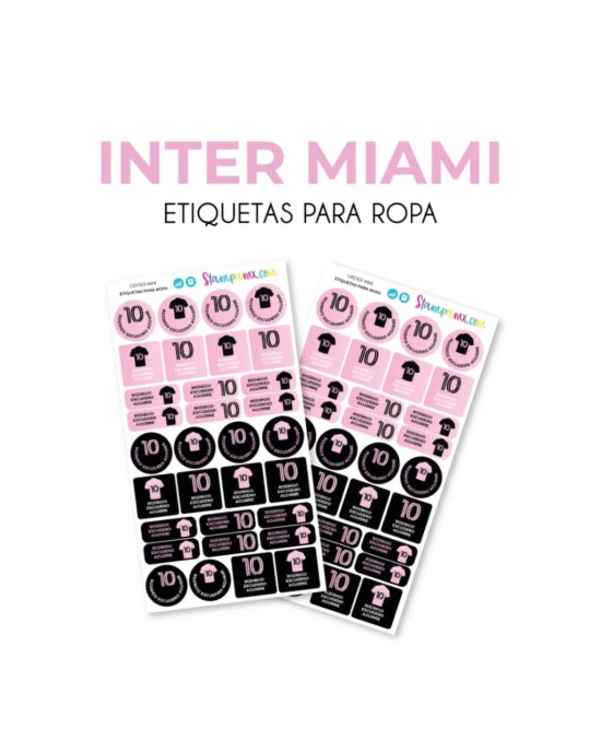 Ropa Inter Miami-Etiquetas Para Ropa