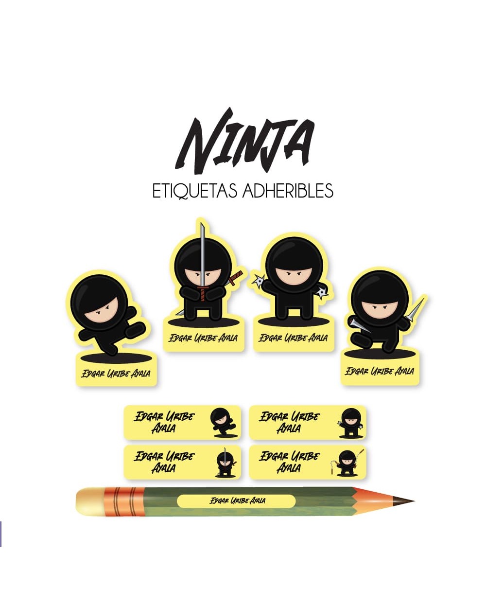 Pack Ropa y Escuela Ninja | Pack Ropa y Adheribles Pack Ropa y Escuela Ninja | Pack Ropa y Adheribles