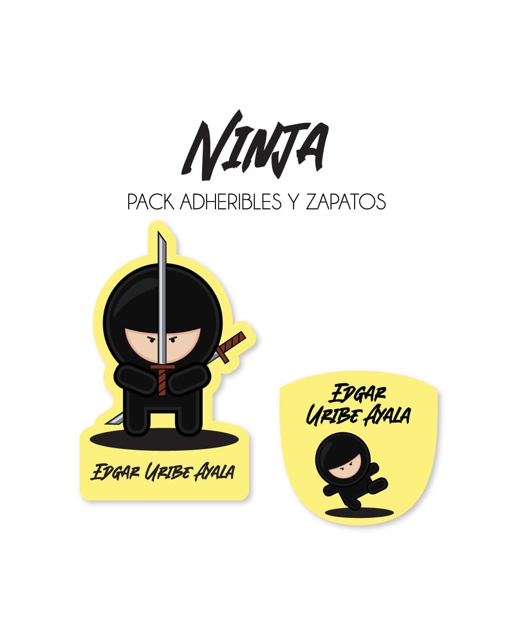 Pack Escuela y Zapatos Ninja | Pack Adheribles y Zapatos