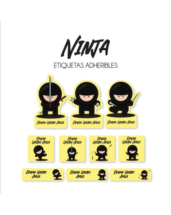 Guarderia Ninja-Etiquetas Para Guarderia