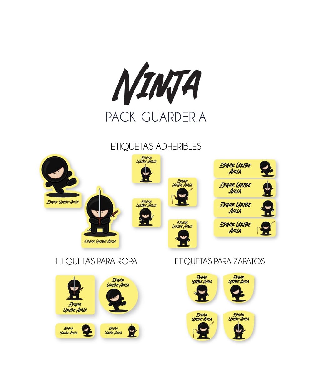 Pack Guardería Ninja | Pack Guarderia Pack Guardería Ninja | Pack Guarderia