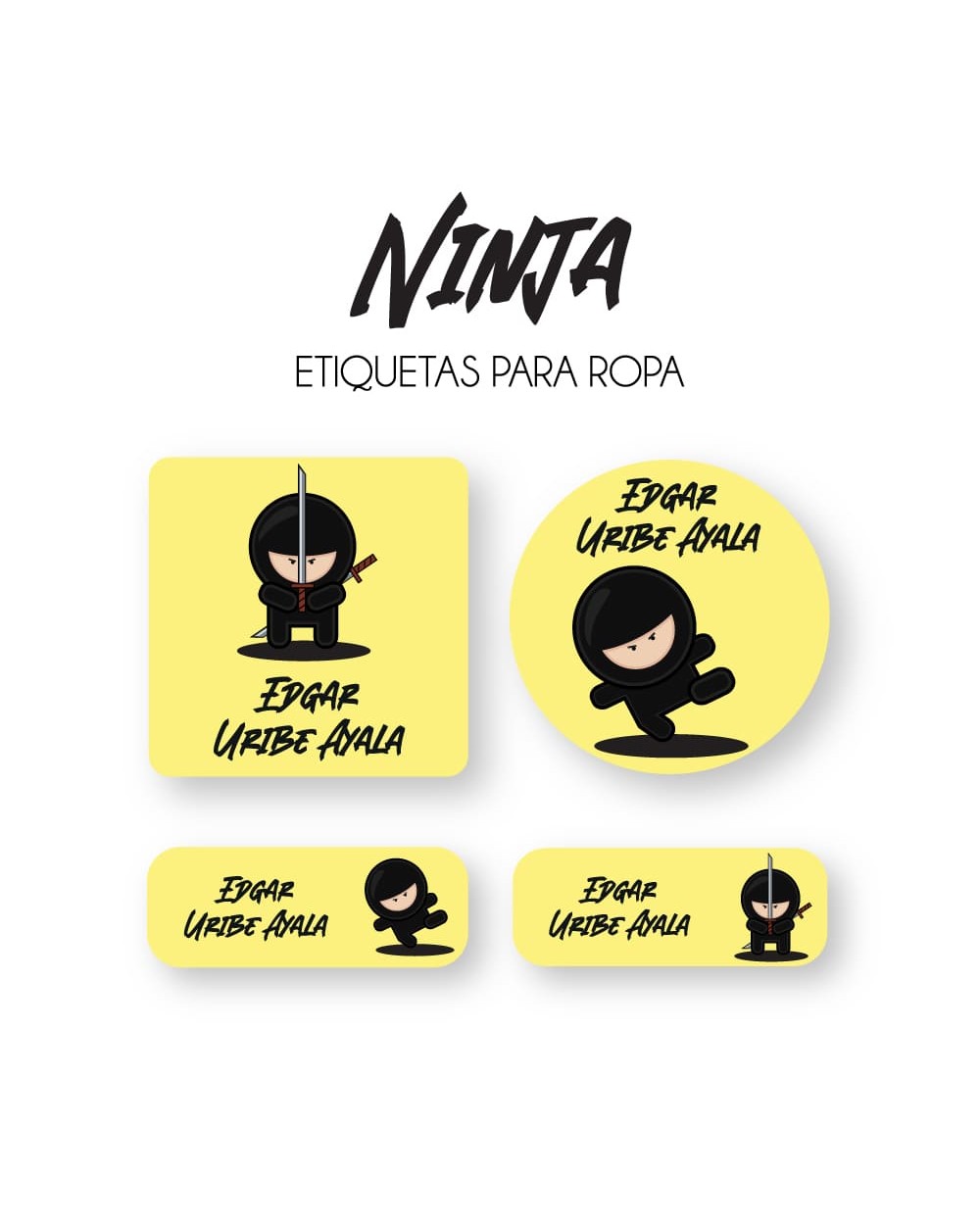Ropa Ninja-Etiquetas Para Ropa Ropa Ninja-Etiquetas Para Ropa