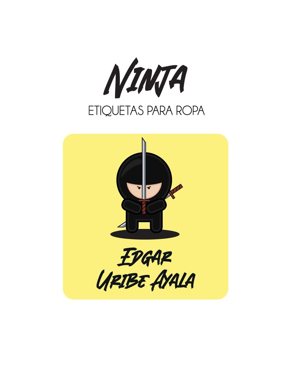 Ropa Ninja-Etiquetas Para Ropa Ropa Ninja-Etiquetas Para Ropa