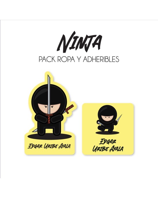Pack Ropa y Escuela Ninja | Pack Ropa y Adheribles