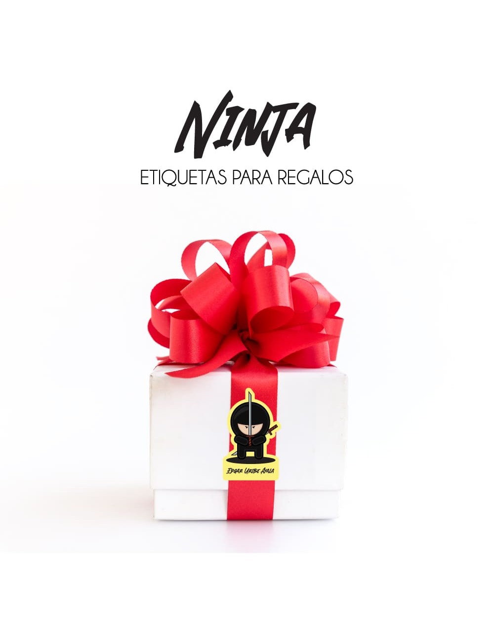 Paquete de etiquetas para Regalo Ninja - Etiquetas Para Regalos Paquete de etiquetas para Regalo Ninja - Etiquetas Para Regalos