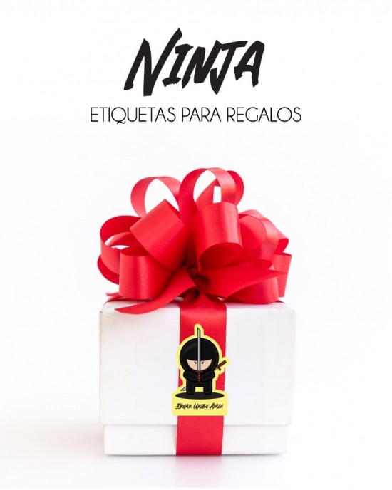 Paquete de etiquetas para Regalo Ninja - Etiquetas Para Regalos