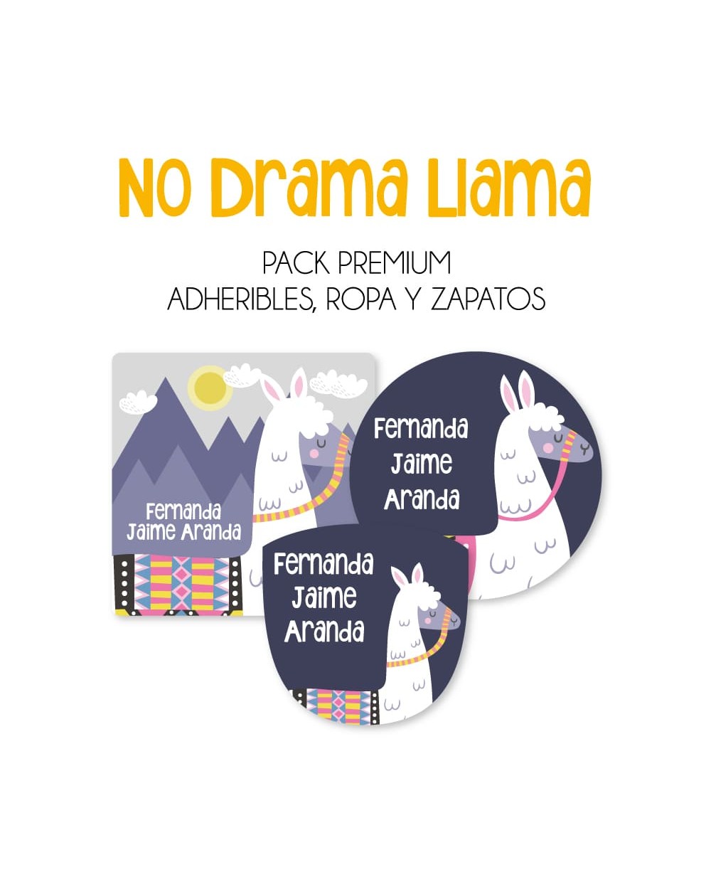 Pack Premium Ropa, Zapatos y Escuela No Drama Llama | Pack Premium