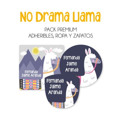 Pack Premium Ropa, Zapatos y Escuela No Drama Llama
