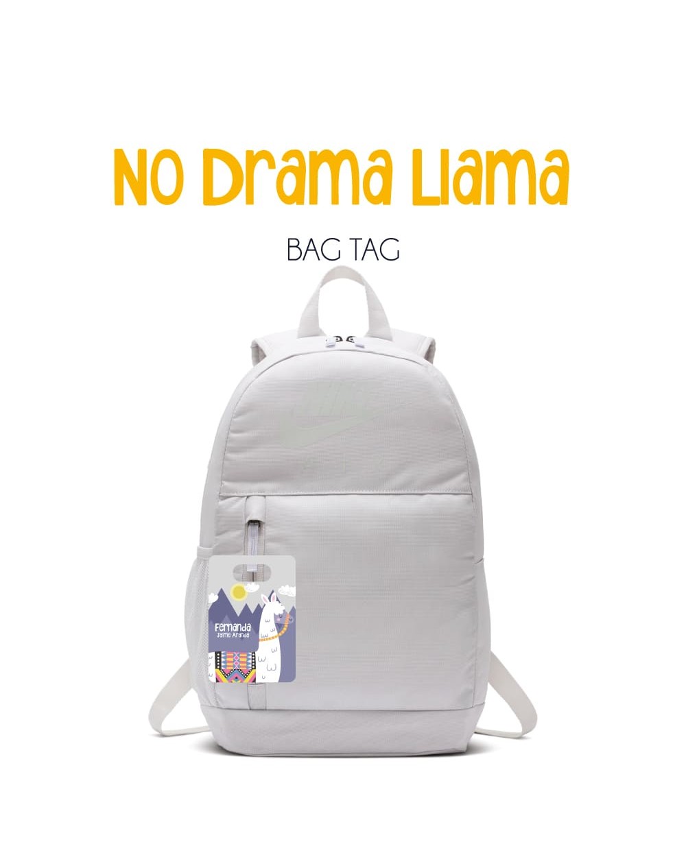 Tag No Drama Llama | Bag Tags Tag No Drama Llama | Bag Tags