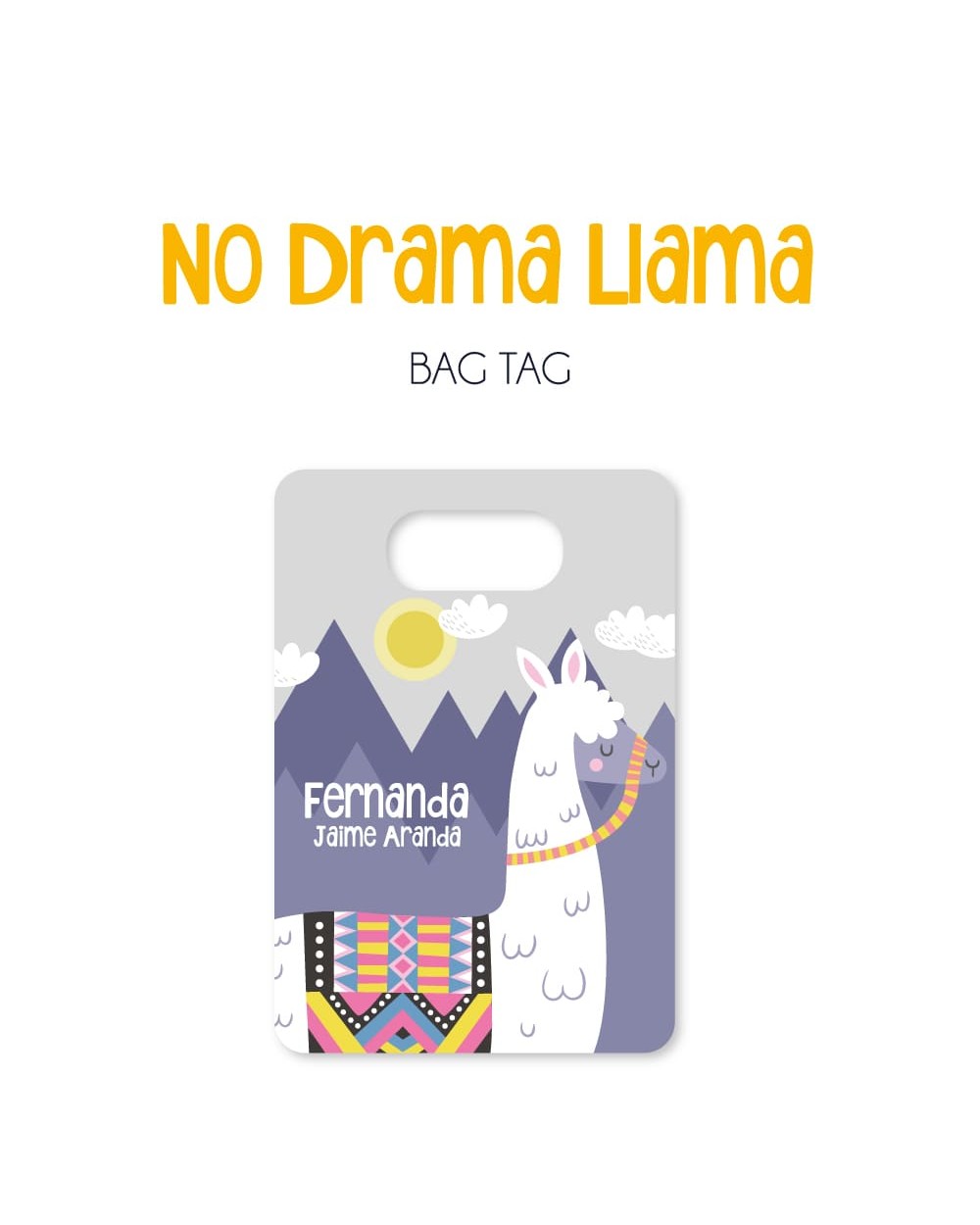 Tag No Drama Llama | Bag Tags Tag No Drama Llama | Bag Tags