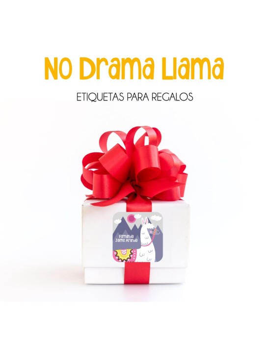 Paquete de etiquetas para Regalo No Drama Llama - Etiquetas Para Regalos