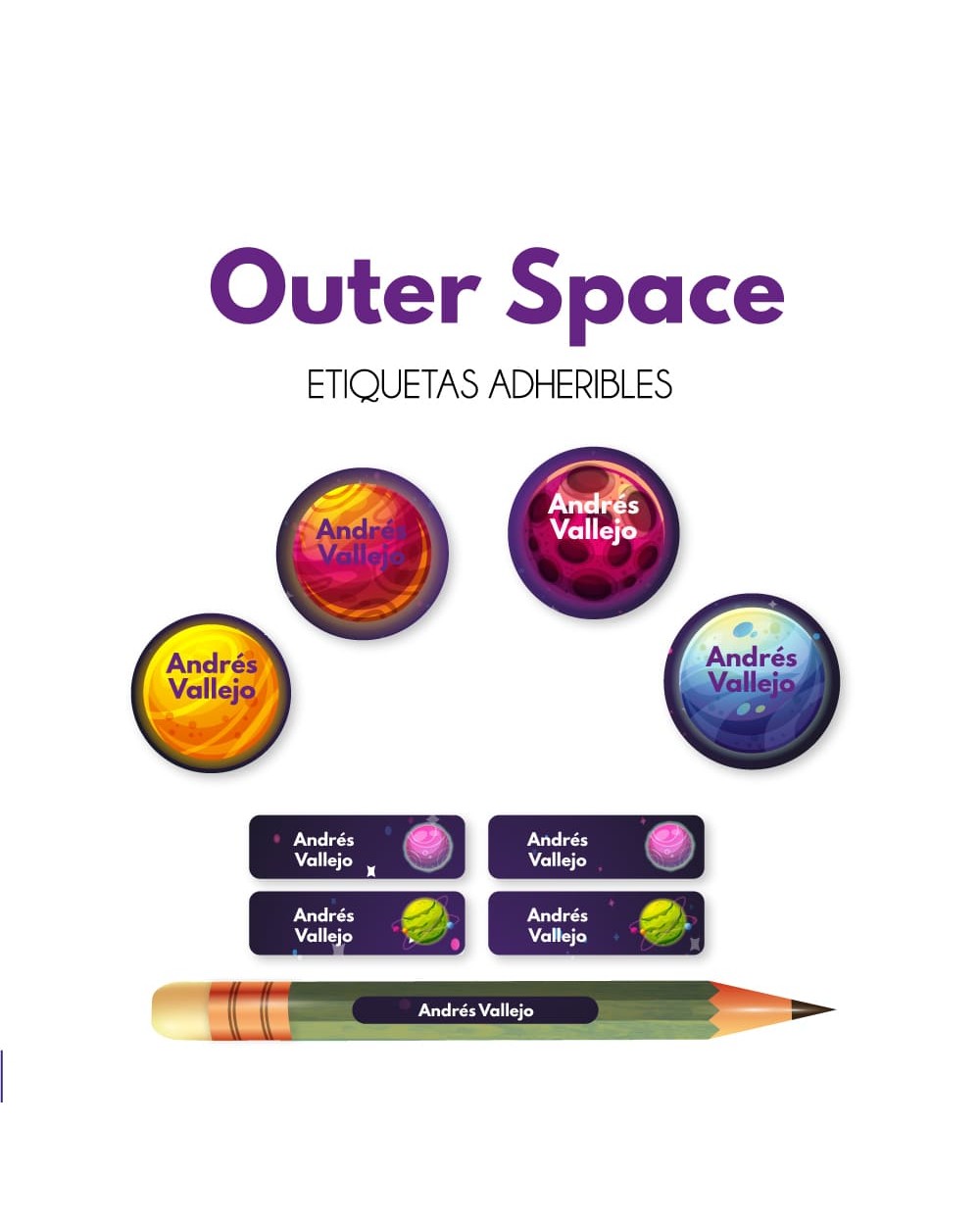 Pack Ropa y Escuela Outer Space | Pack Ropa y Adheribles