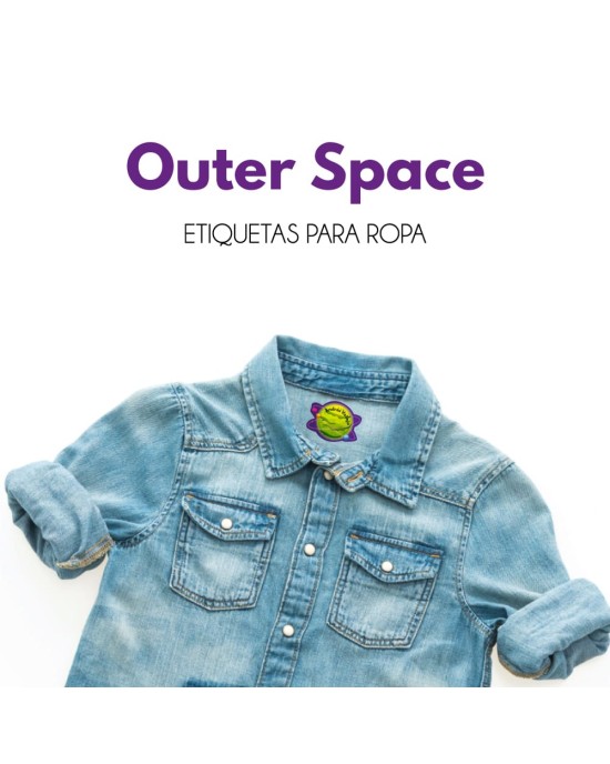Ropa Outer Space-Etiquetas Para Ropa