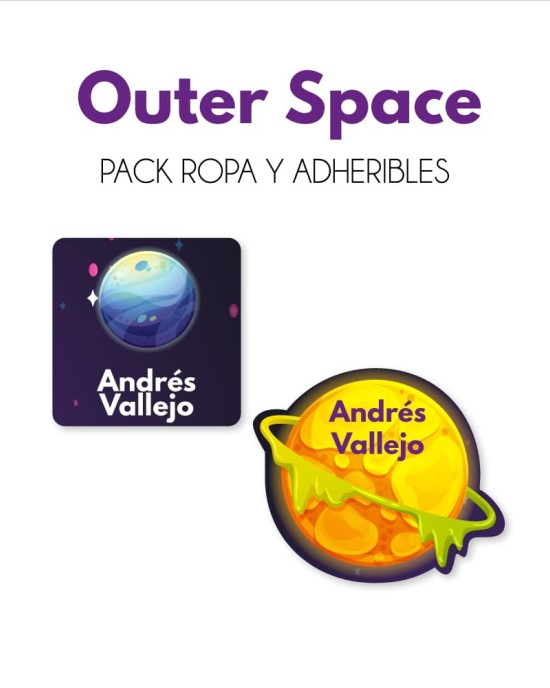Pack Ropa y Escuela Outer Space | Pack Ropa y Adheribles