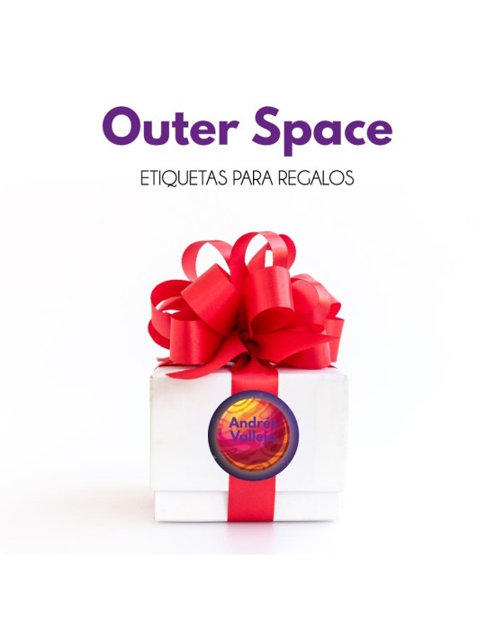 Paquete de etiquetas para Regalo Outer Space - Etiquetas Para Regalos